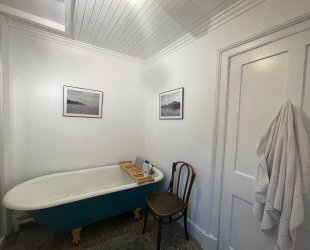Double bedroom with garden and woodland view